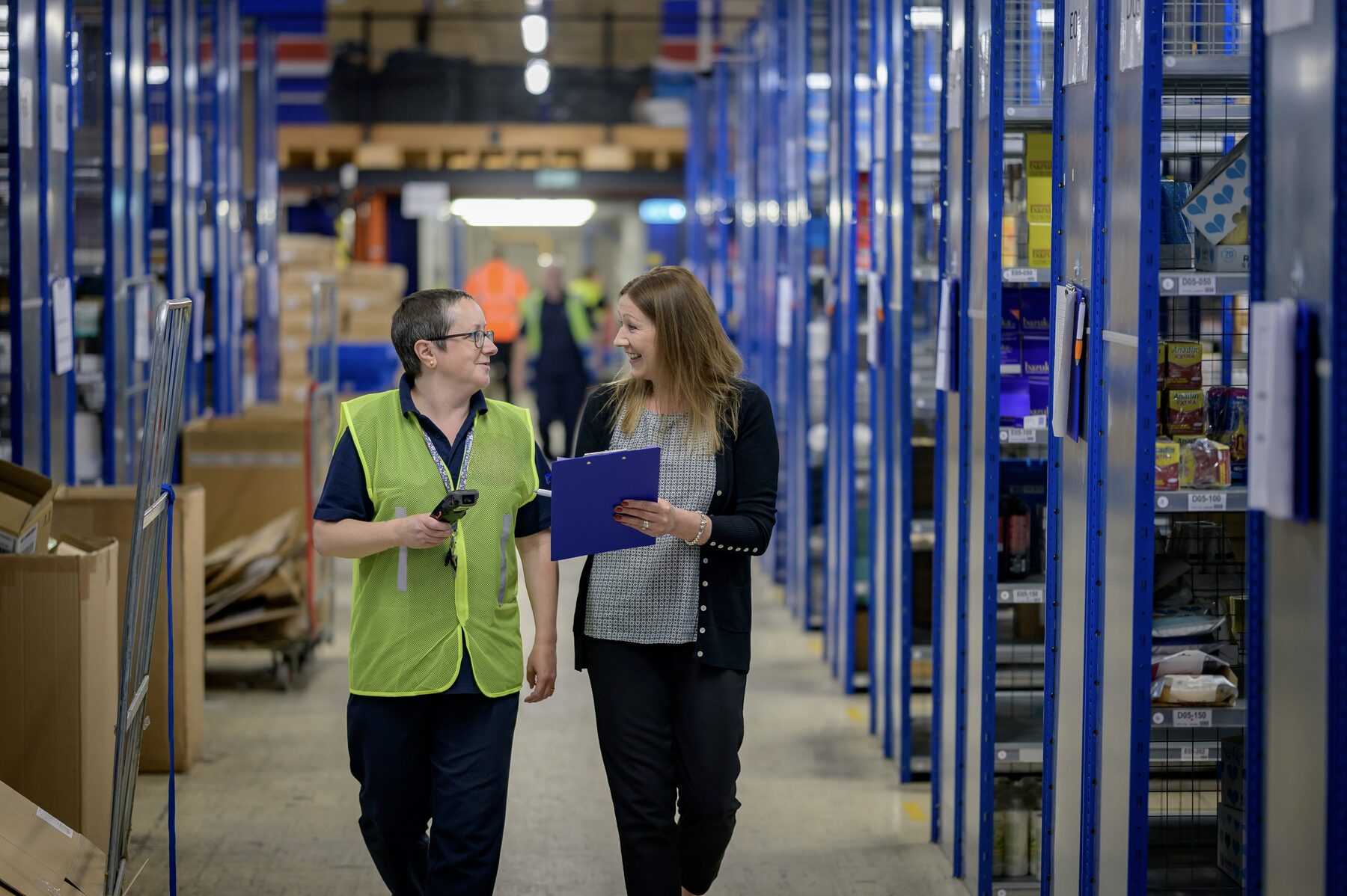Inside the distribution centre